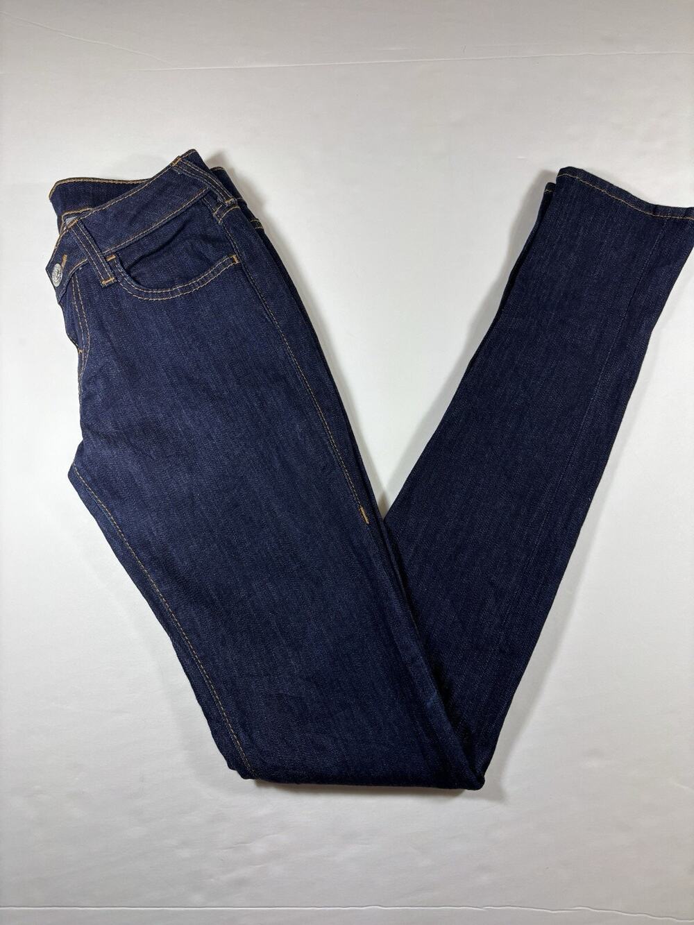 True Religion Skinny Jeans Dark Blue Denim 26 Stretch
